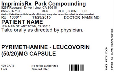 Image Description (Pyrimethamine Leucovorin (50mg 20mg))